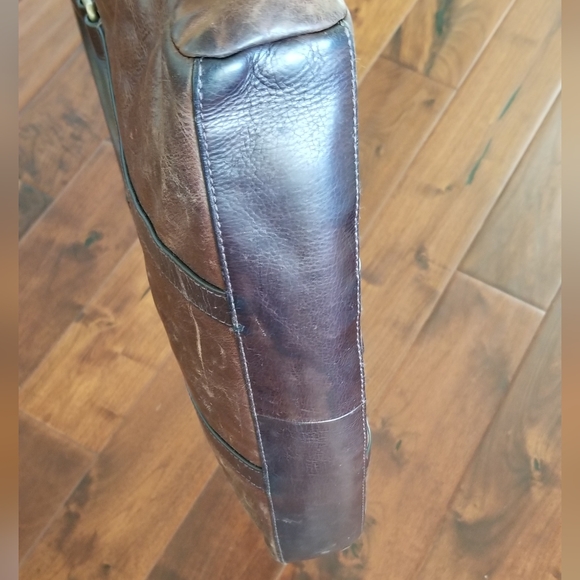FOSSIL - Brown Leather Briefcase/Computer Bag - Picture 12 of 15
